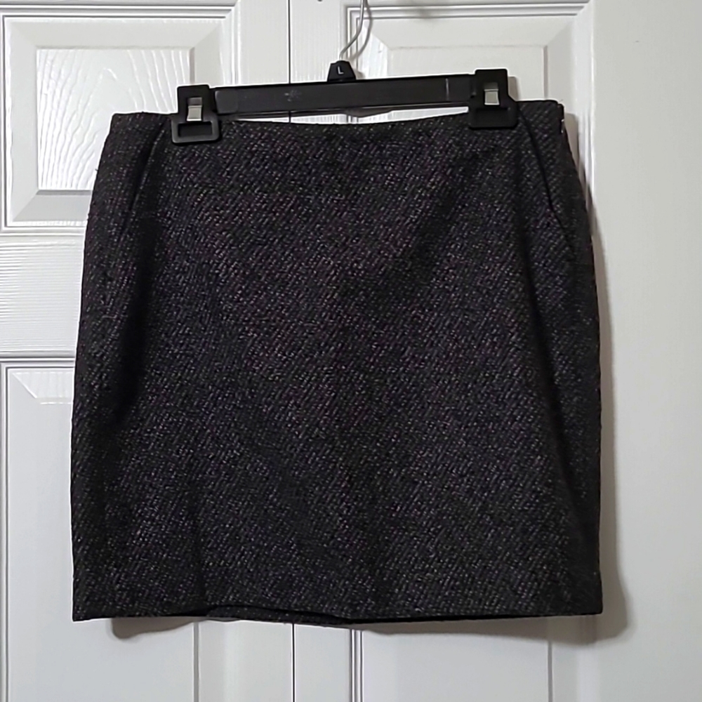 Gray & Black Woven Pencil Skirt, Size 8, w/Pockets, Fully Lined, Excellent Cond
